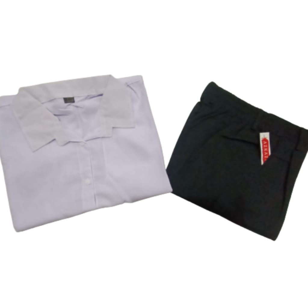 SETELAN KANTOR BAGGY PANTS KEMEJA POLOS / SETELAN BAGGY PANTS KEMEJA MOANALISA POLOS // TONNI DJAYA