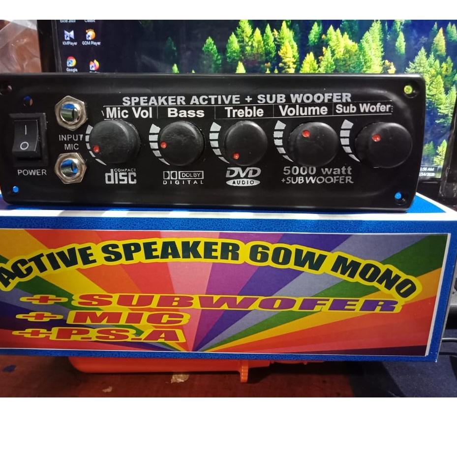Ready Kit SPEAKER AKTIF  MONO + SUBWOOFEER Plus MIC