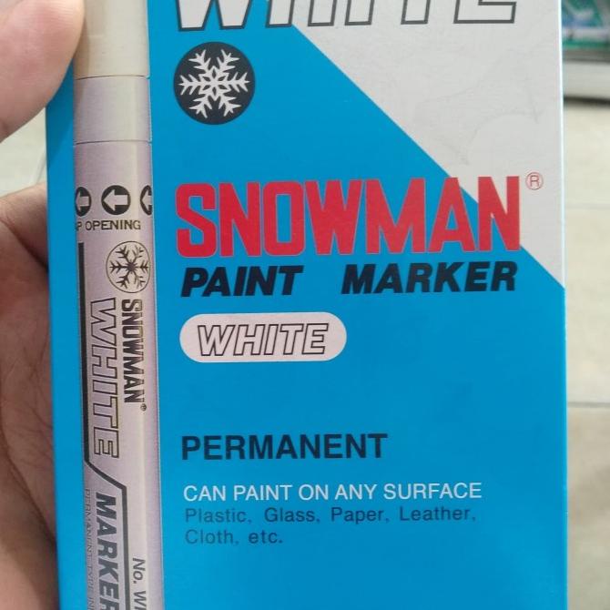

[COD] SPIDOL SNOWMAN MARKER PERMANEN WHITE isi 12 TERLENGKAP Kode 416