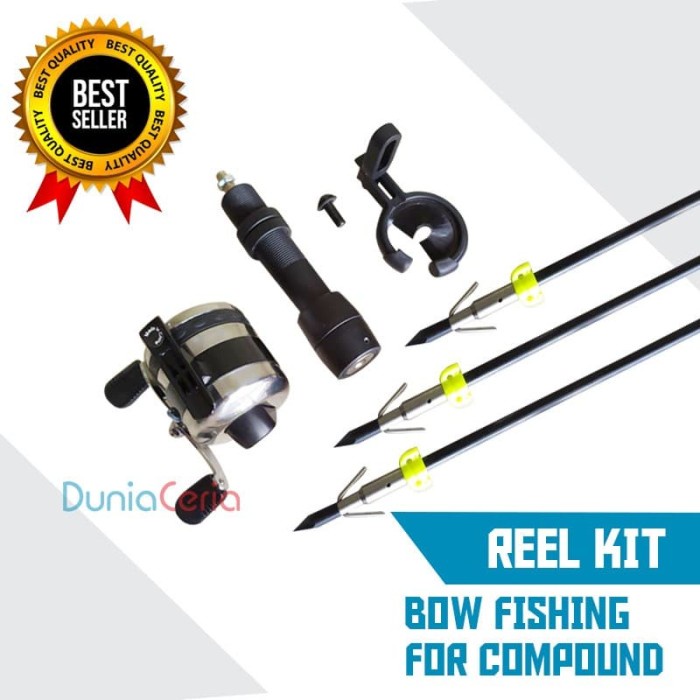 Brand Fullset Reel Kit Bow Fishing For Compound / Recurve Jx8000-Fsh-Kit