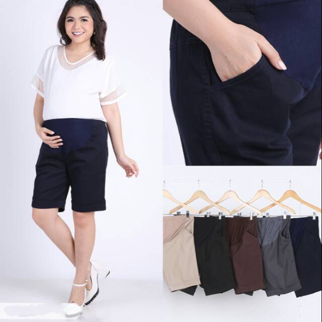 CELANA PENDEK HOTPANTS IBU HAMIL WANITA HAMIL MATERNITY PANTS CLARA TERBARU