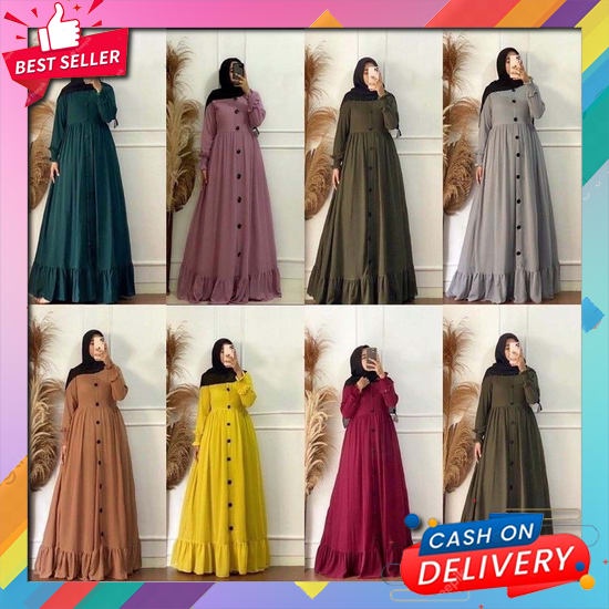 Baju Gamis Kekinian Viral 2022 / Anjani Dress / Gamis Terbaru Remaja / Dress Wanita Baju Muslim Keki