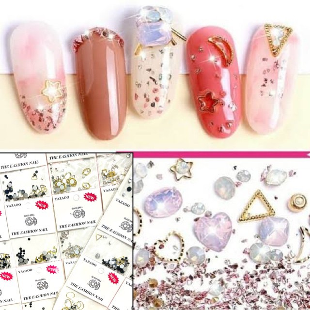 Topping kuku nail art sticker permata hiasan kuku topping resin topping glitter