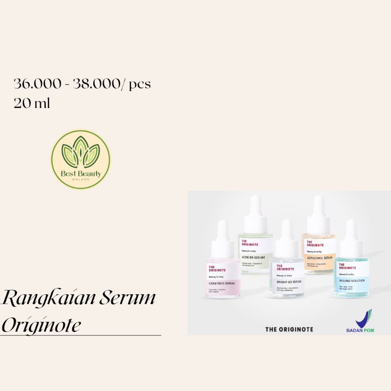 [READY SIAP KIRIM] SERUM ORIGINOTE | ORIGINOTE SERUM | PEELING SOLUTION ORIGINOTE | SERUM B3 + SERUM