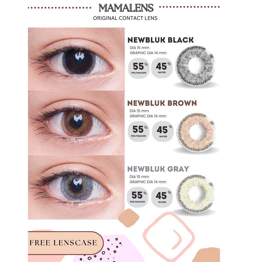 SOFTLENS NEWBLUK DIA 15MM NORMAL | FREE LENSCASE - MAMALENS