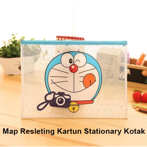 Set Zipper File Folder Business Map Resleting Kartun Stationary Kotak