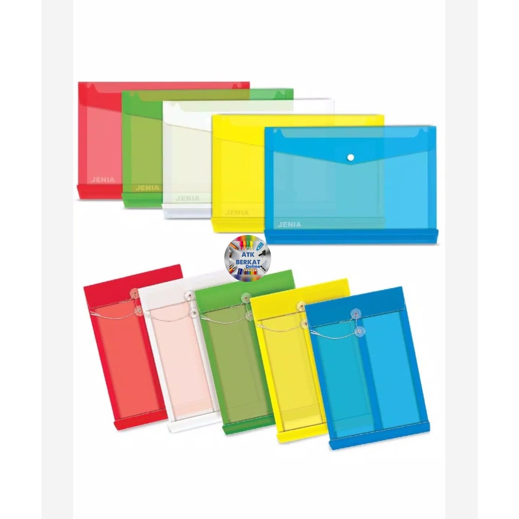 

[12pcs] Map Plastik Data Bag Folder Tali/kancing
