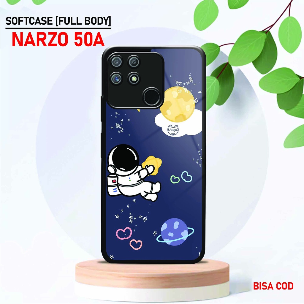 Softcase Kaca Kilau Realme Narzo 50A - ( SC 64 ) Case Full Body Realme Narzo 50A - Silikon Glossy Re