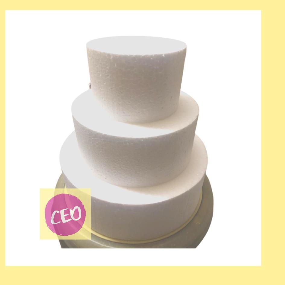 

10.10 Flash Sale Dummy Cake Set, Styrofoam, Gabus Kue 3pcs Tinggi 8cm Diameter 12, 18 dan 24cm !