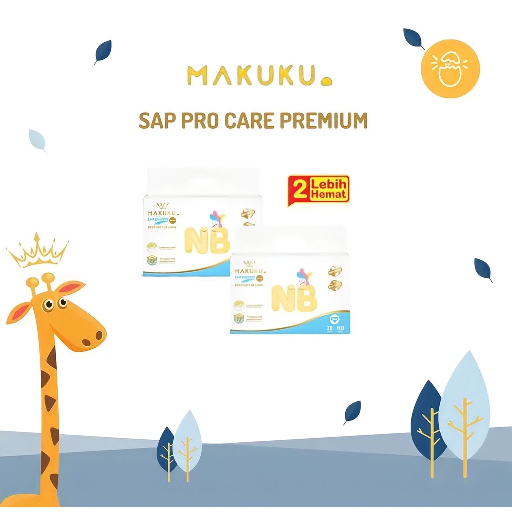 MAKUKU SAP Diapers Pro Care Tape NB28 - Popok Bayi