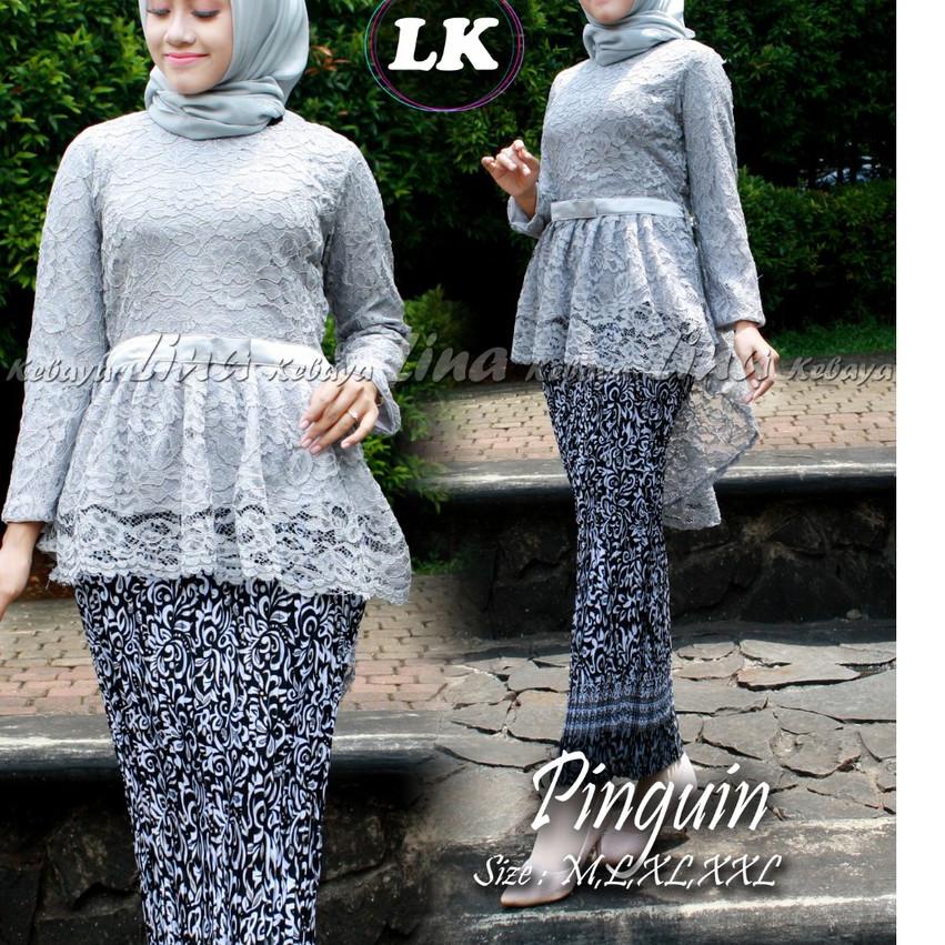 SET KEBAYA AURORA TERBARU / KEBAYA BRUKAT HITAM /GOLD / NAVY / MARUN /ABU / PINK / COKSU / PUTIH
