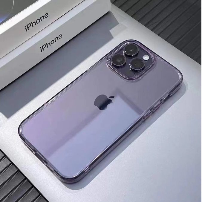 Applicable to for Apple 14 Phone Case Fingerprint proof and fall proof iphone14pro Transparent 14 Plus Hard Case Soft Edge 12 13 14 Pro Max Silicone New Hard Protective Case