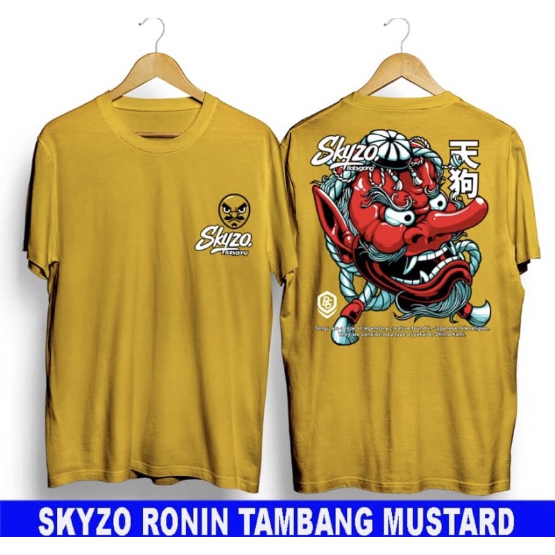 T-shirt Kaos/Baju Distro Original Skyzo Ronin Tambang Mustard
