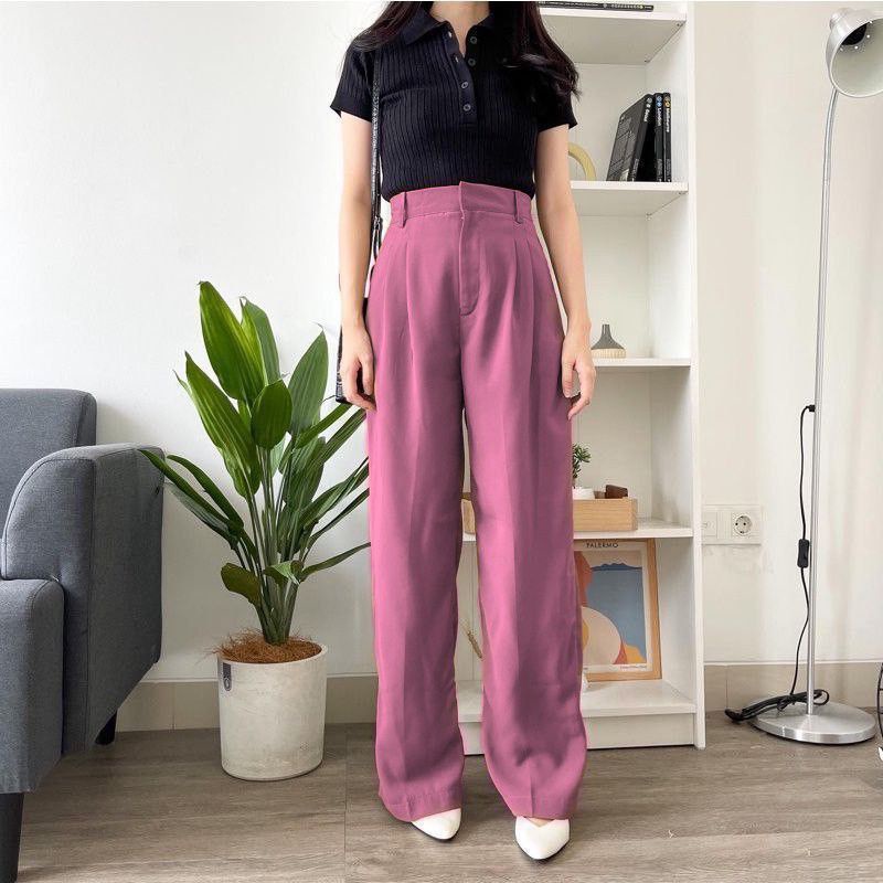 CELANA LOOSE PANTS WANITA (MILO MOCCA)