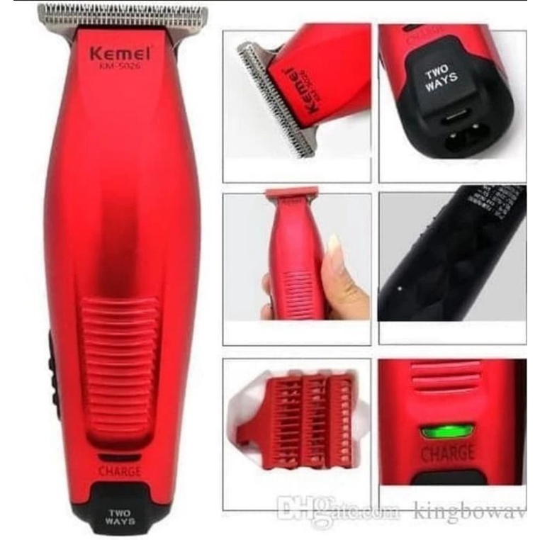 Alat Cukur Rambut Cas Hair Trimmer Detailer Hair Clipper Kemei KM 5026