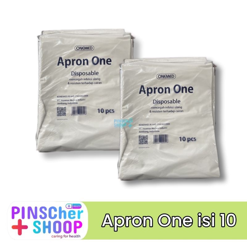 APRON ONE PLASTIK CELEMEK PLASTIK ONEMED ISI 10 / PACK