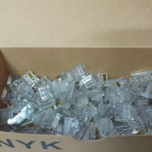 Konektor Rj45 Eyota Isi 100 Pcs original conector rj45 cat5e polosoriginal