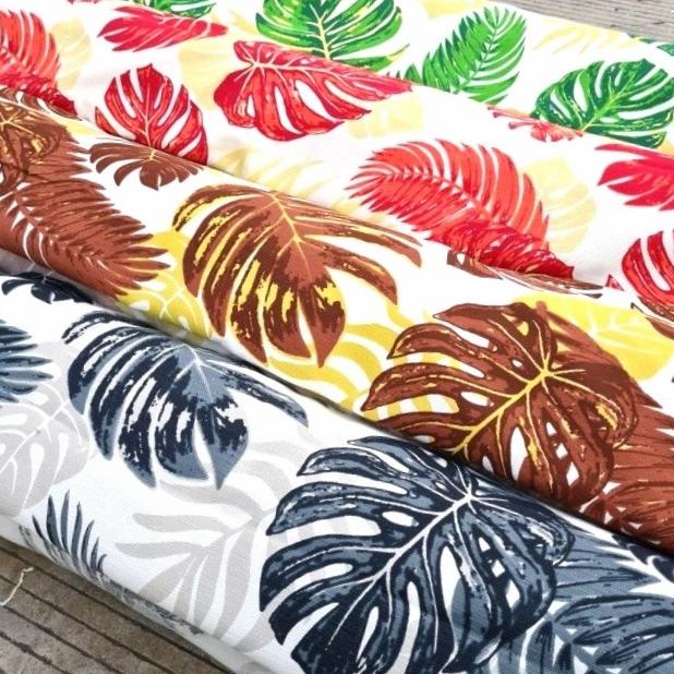 Kain Kanvas Katun Motif Daun Tropical Monstera (Sofa, Jok, Kursi)