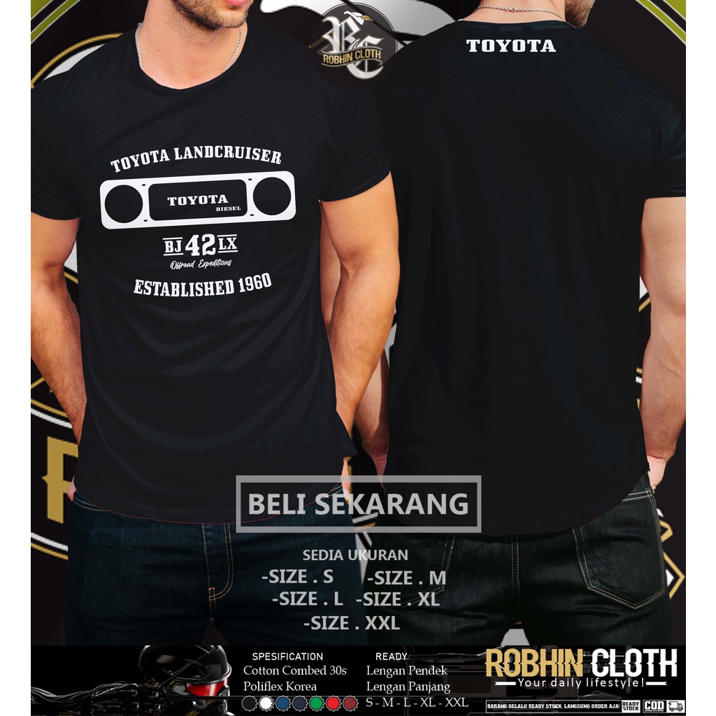 Kaos Mobil Toyota Land Cruiser Est 1960 Baju Otomotif