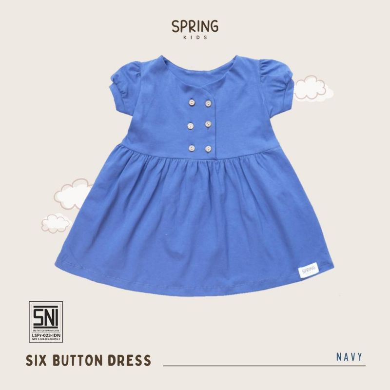 SPRING KIDS - SIX BUTTON DRESS - DRESS ANAK PEREMPUAN - DRESS ANAK - DRESS BAYI