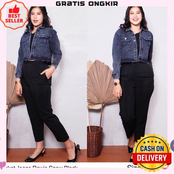 Jaket Levis Oversize Jumbo Big Size Jeans Jacket Denim Wanita Perempuan Cewek Cewe Terbaru Kekinian 