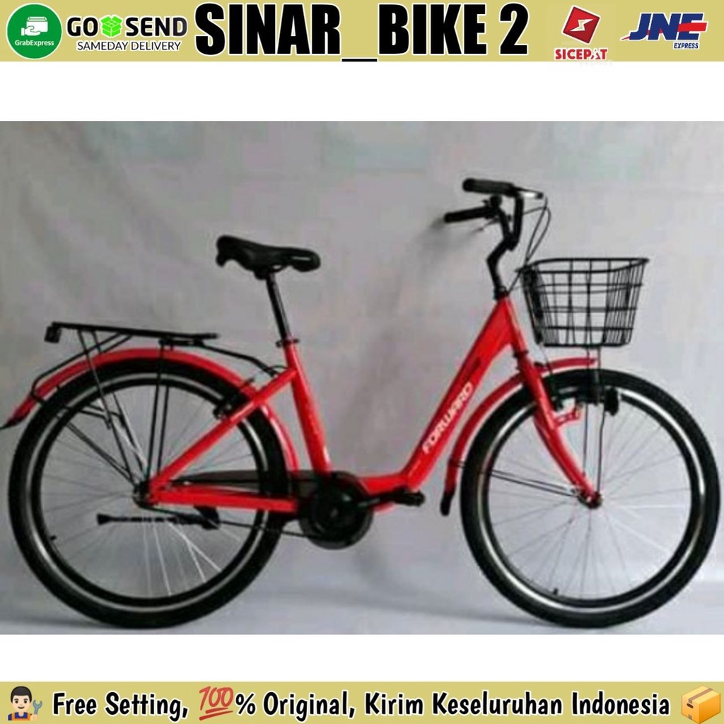 Sepeda Mini Keranjang Dewasa 26 Inch FORWARD City Bike BONUS JALU