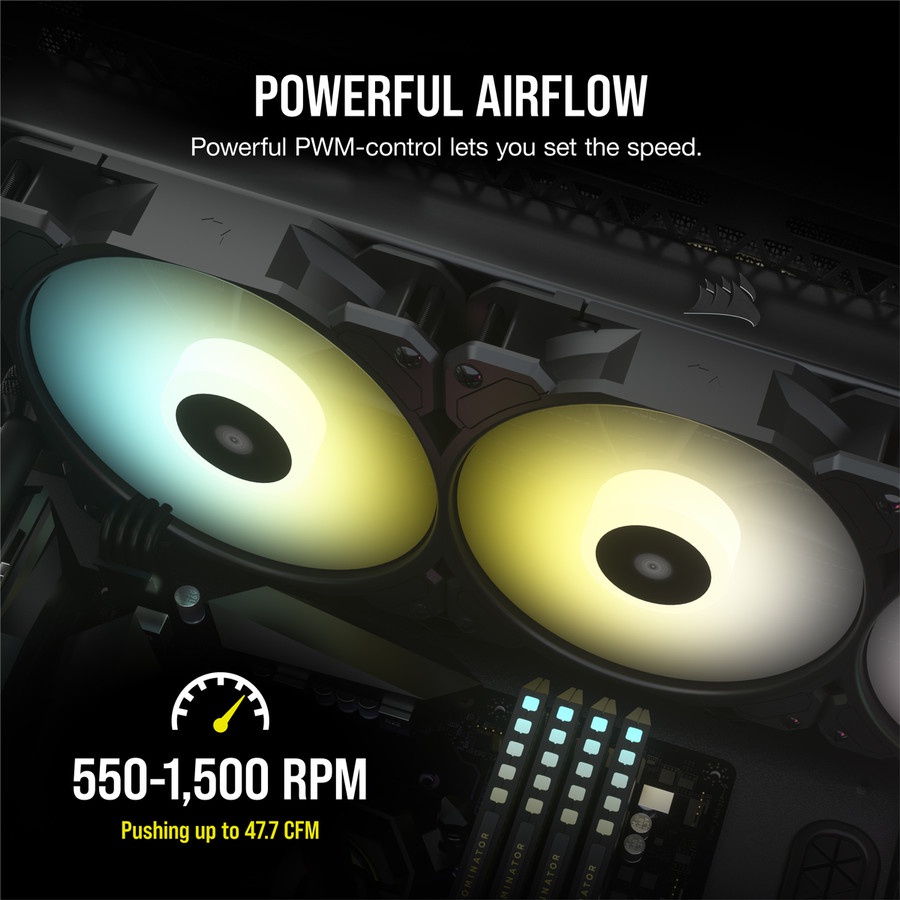 Corsair iCUE SP120 RGB ELITE 120mm PWM 3x Fan Lighting Node CORE | Black or White