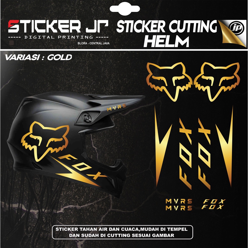 Sticker Cutting Helmet FOX - Stiker Helm Trail FOX JP-02