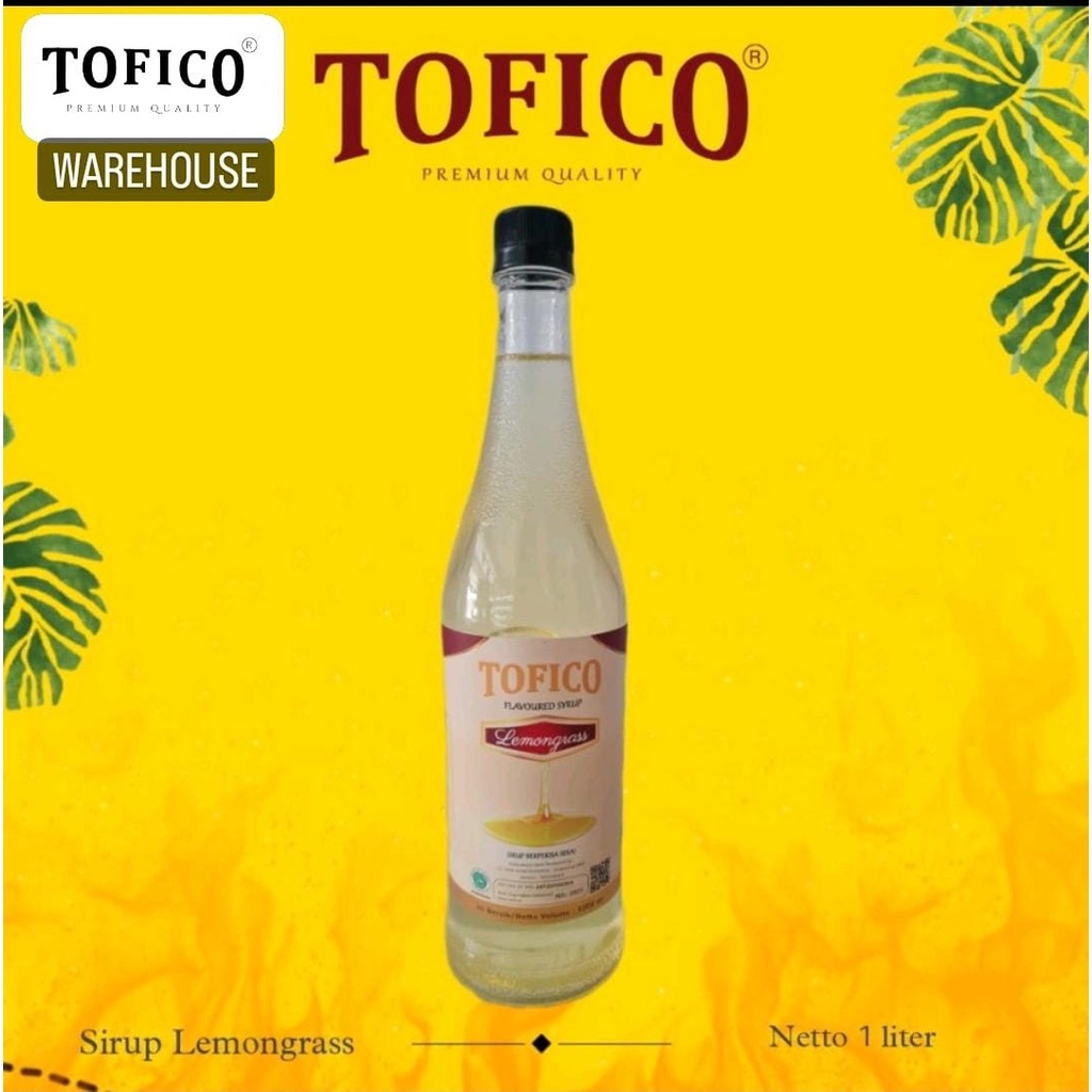 

Tofico Syrup lemongrass natural flavour 1 Liter Tofico Sirup serai