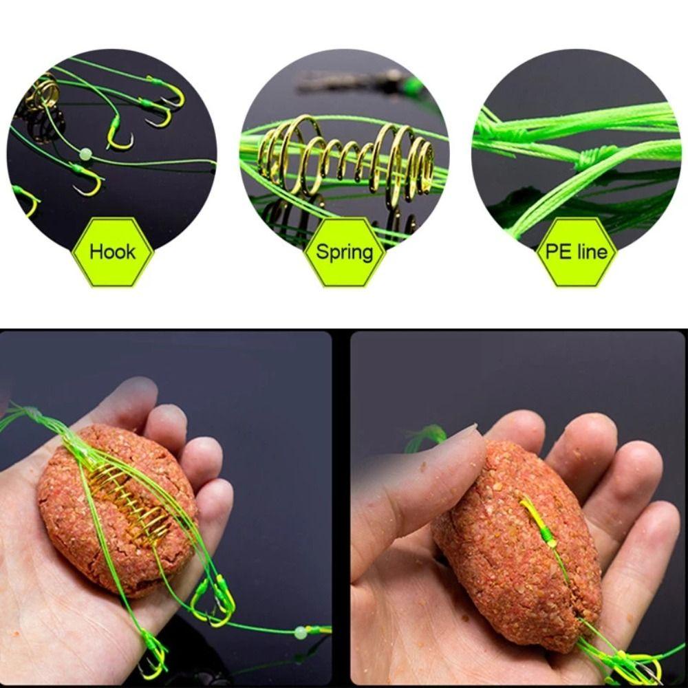 Lanfy Explosion Fishing Hook Anti Winding With Springs Alat Pancing Manik-Manik Bercahaya Kasar Fishing Tackle Lure Trap Hooks Umpan Trap Feeder Aksesoris Pancing Umpan