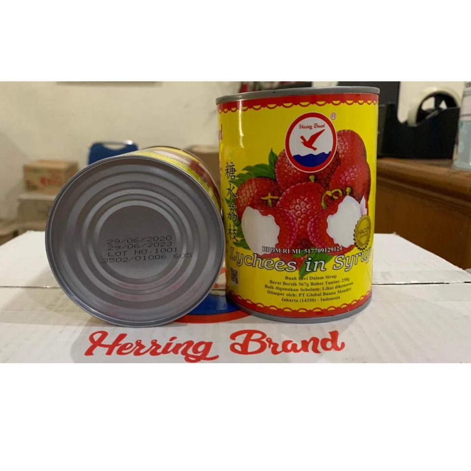 

Memang Keren--LYCHEES IN SYRUP / Lychees Kaleng / Leci Kaleng - Herring Brand