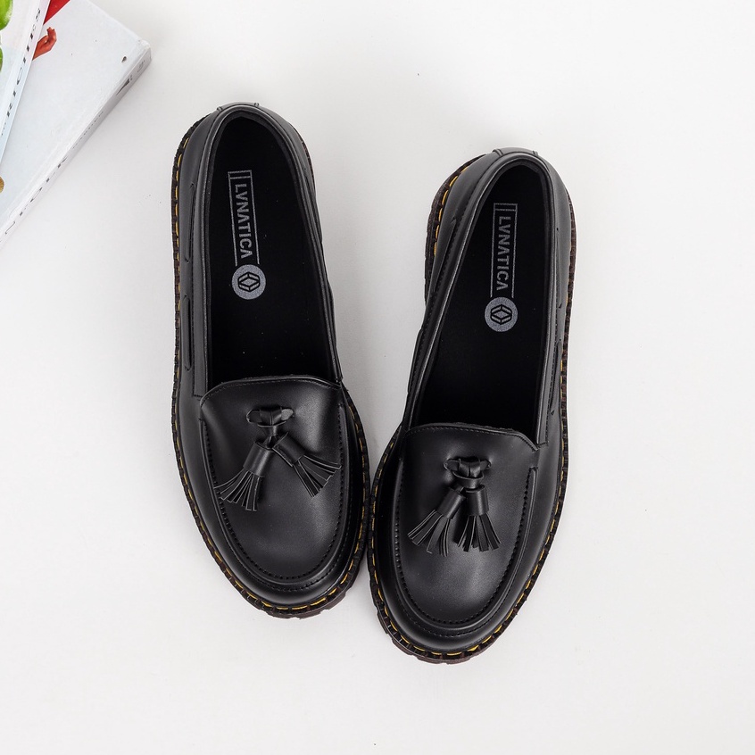 LEON BLACK GUM |ManNeedMe x Lvnatica| Sepatu Loafers Pria Formal Kantor ORIGINAL