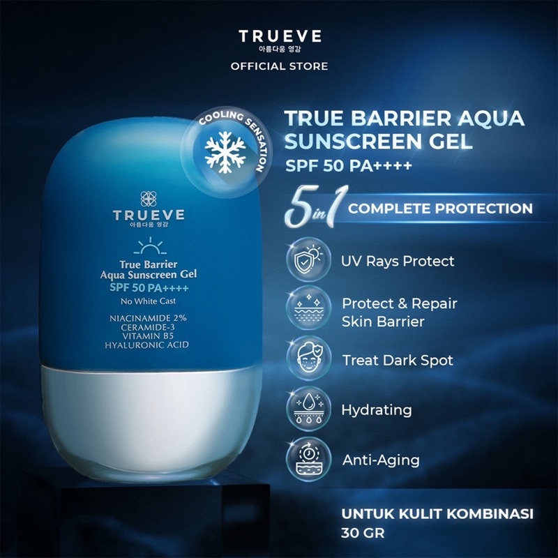 TRUEVE True Barrier Aqua Sunscreen Gel SPF 50++++