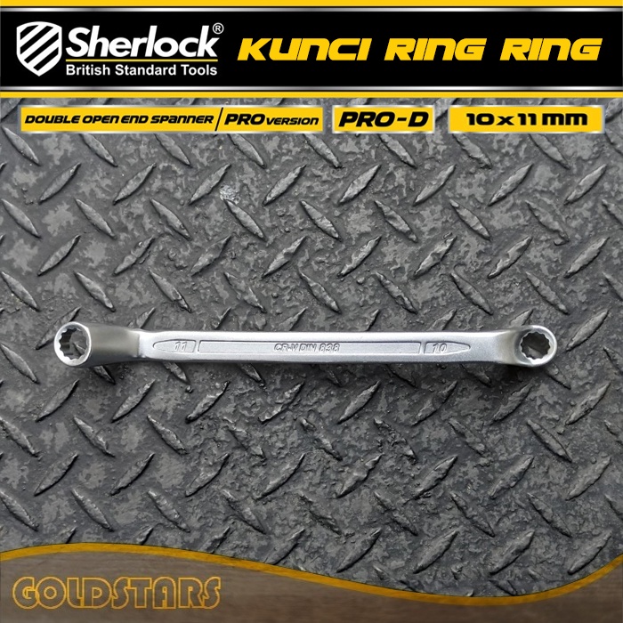 Kunci Ring Ring uk. 10 x 11 mm Original Sherlock (Pro-D Series) (1 pcs)