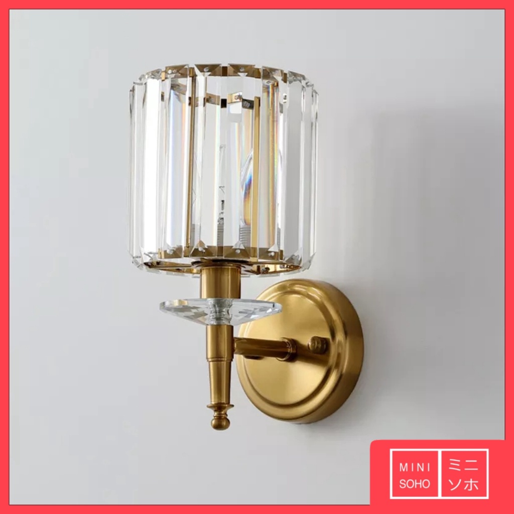 Lampu Dinding Hias Sconce Crystal Minimalis Modern Industrial