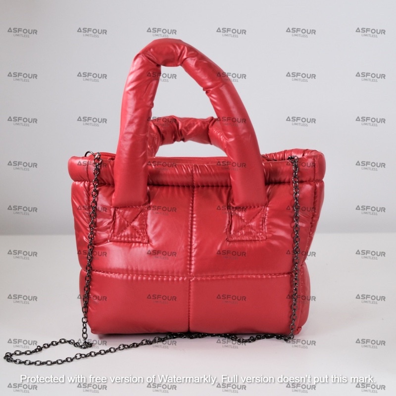 asfour - PUFFY KAREN HOLOGRAM TAS SELEMPANG WANITA Hand bag wanita handbag TAS GELEMBUNG TAS PUFFER