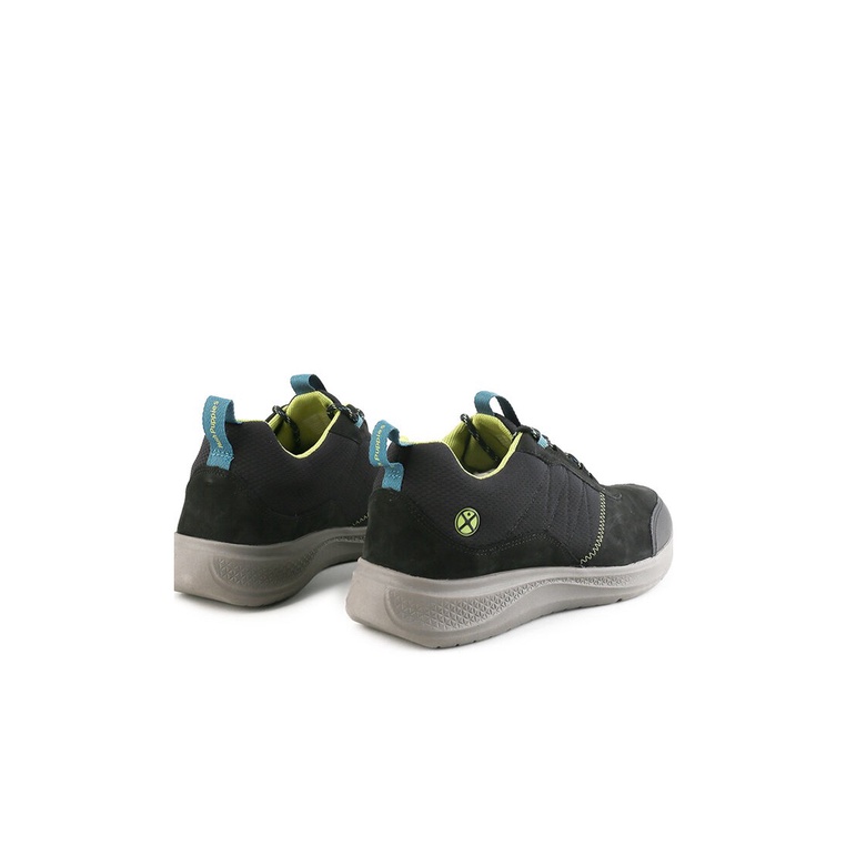 HM101 SEPATU SNEAKER HUSH PUPPIES PRIA ORIGINAL KULIT CASUAL KETS HITAM