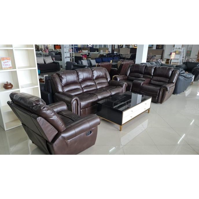 Sofa Set Kulit - Sofa Mewah Kulit - Sofa Reclyning 9596 Napoleon