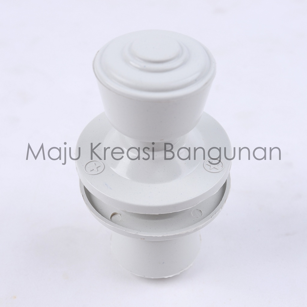 Handle Pintu Kamar Mandi PVC Plastik Tarikan Gagang Bulat Hendel Handel Toilet WC Putih