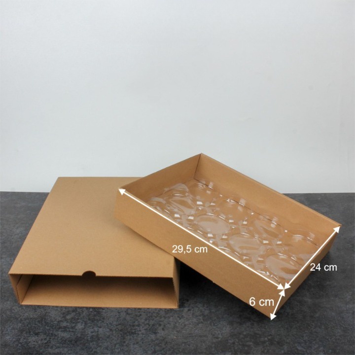 

10 pcs Kardus Die Cut Packaging Hampers Kerudung Dus Kemasan Donat Kecil Muat 12 pcs Gift Box Cokelat Polos