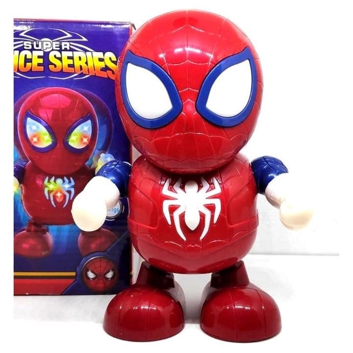 Mainan Anak Robot Dance Spiderman 5A 411A /Mainan Keren Anak Robot Spiderman Bisa Nyala Musik Daan L