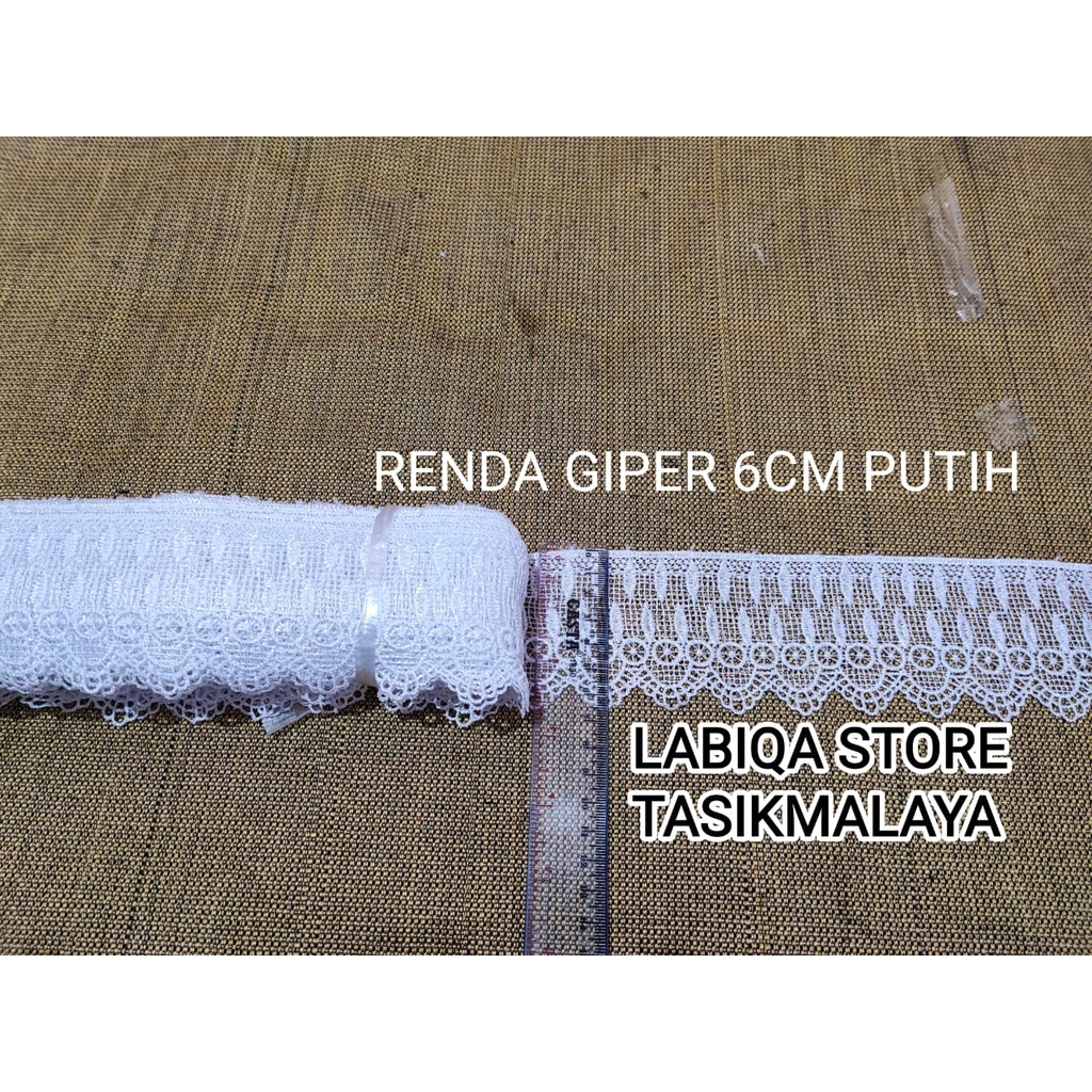 RENDA GIPER 6CM PUTIH