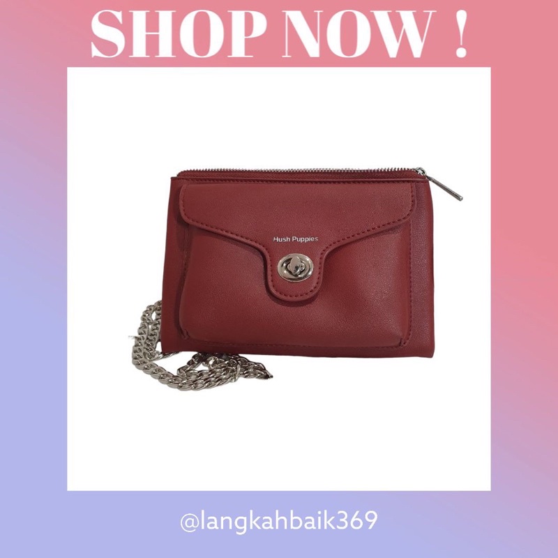SALE Tas Wanita Original Hush Puppies Merah Kecil PROMO 100% Genuine Original Woman Bag