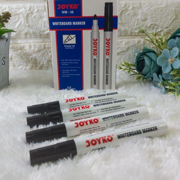 

Kekinian ! Spidol Hitam 12pcs Whiteboard Maker WM-28 Joyko ✓