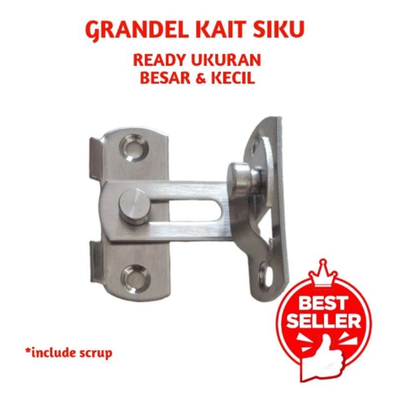 Jual Grandel Kait Siku Derajat Kunci Geser Shopee Indonesia