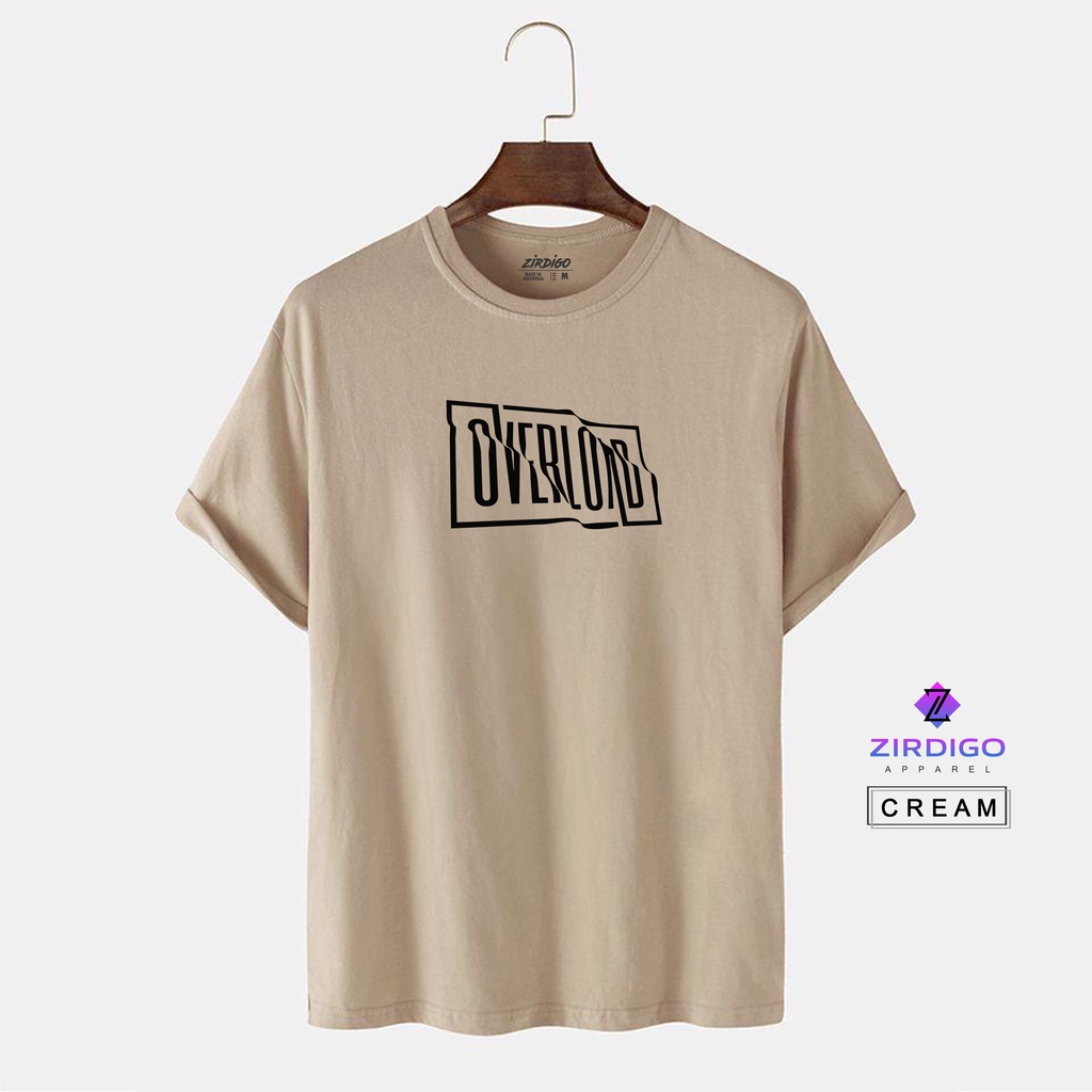 COD Baju Kaos Distro Overload Hitam Lengan Pendek Premium Quality Printing Kaos Murah Kaos Gambar Terlaris