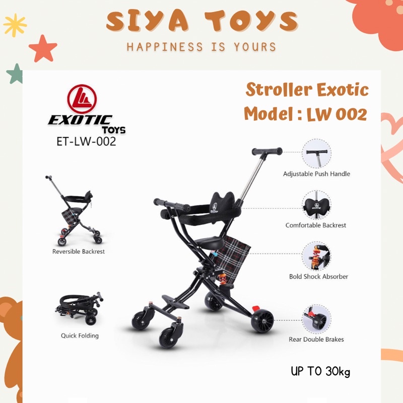 SIYA ✨FREE KARDUS &amp; BUBBLEWRAP MIKRO TRIKE EXOTIC LW 002 STROLLER RODA EMPAT BISA DILIPAT DORONGAN ANAK STROLLER BAYI STROLLER ANAK KADO ANAK MURAH