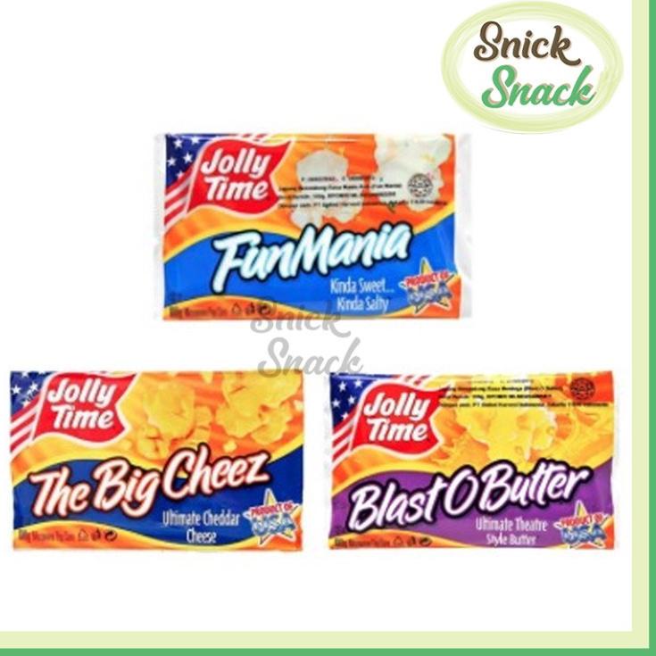 

10.10 ✨Promo✨ Jolly Time Popcorn 100 gr - Fun Mania The Big Cheez Butter Pop Corn Instan Microwave Manis Asin Keju !