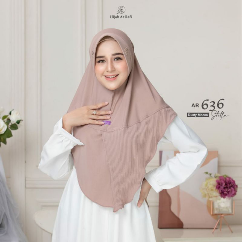 Arrafi 636 hijab kerudung plisket terbaru