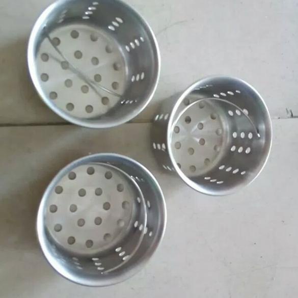 Gebyar promo--SARINGAN AFUR KERANJANG STAINLES BAK CUCI PIRING DIAMETER 8CM GROSIR